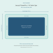 Load image into Gallery viewer, Top-down space plan for Jacuzzi PowerPro J-16 Swim Spa, showing the 472 x 236 cm footprint and a 40 cm zone around every side.
