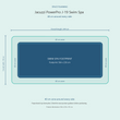 Load image into Gallery viewer, Top-down space plan for Jacuzzi PowerPro J-19 Swim Spa, showing the 564 x 236 cm footprint and a 40 cm zone around every side.

