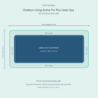 Load image into Gallery viewer, Top-down space plan for Outdoor Living Active Pro Plus Swim Spa, showing the 590 x 235 cm footprint and a 40 cm zone around every side.
