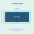 Load image into Gallery viewer, Top-down space plan for Sun &amp; Soul 6000 Swim Spa, showing the 588 x 229 cm footprint and a 40 cm zone around every side.
