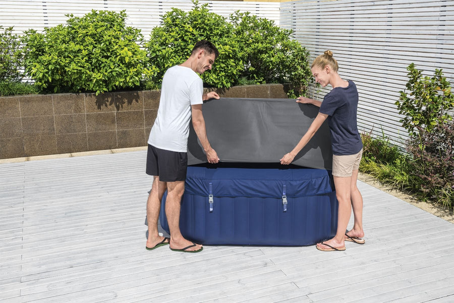 Putting on a Lay-Z-Spa® EnergySense™ - 180cm Round Thermal Hot Tub Cover