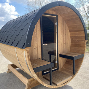 Outdoor Terrace 160 - 2 to 4 Person Barrel Sauna