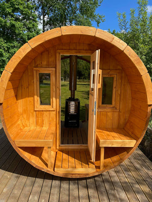 Outdoor Terrace 160 - 2 to 4 Person Barrel Sauna