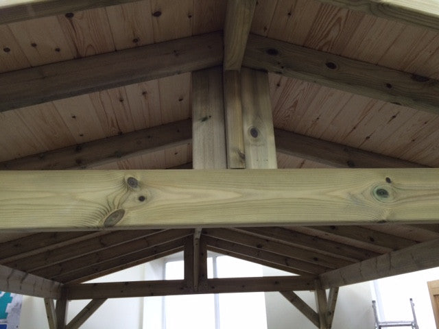Apex Wooden Hot Tub Gazebo with Roof