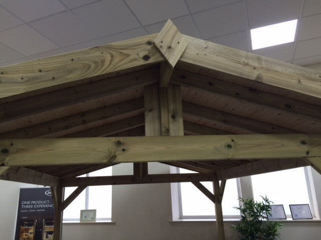 Apex Wooden Hot Tub Gazebo with Roof
