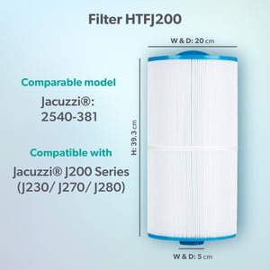 Jacuzzi® J230/J270/J280™ 2008-2012 95sq ft Hot Tub Filter - 2540-381
