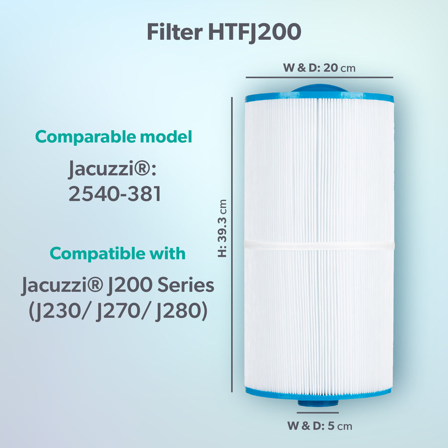 Jacuzzi® J230/J270/J280™ 2008-2012 95sq ft Hot Tub Filter - 2540-381