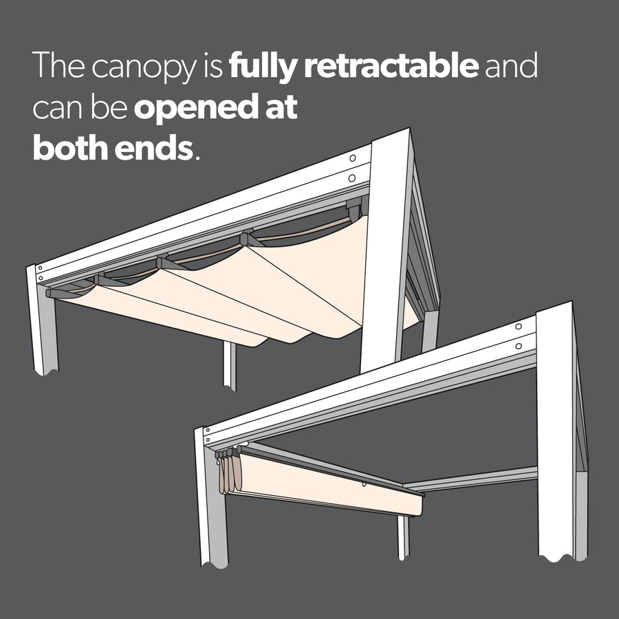 Bespoke Velarium Metal Hot Tub Gazebo with Waterproof Retracting Canopy Roof