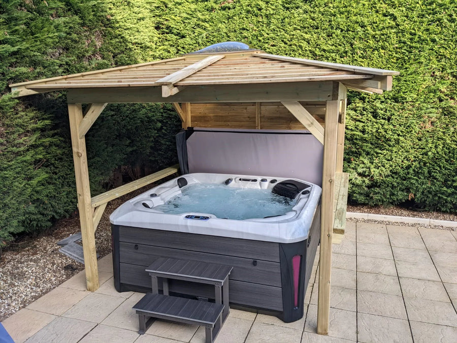 Outdoor Santorini - 5 Person Hot Tub with 1 Lounger