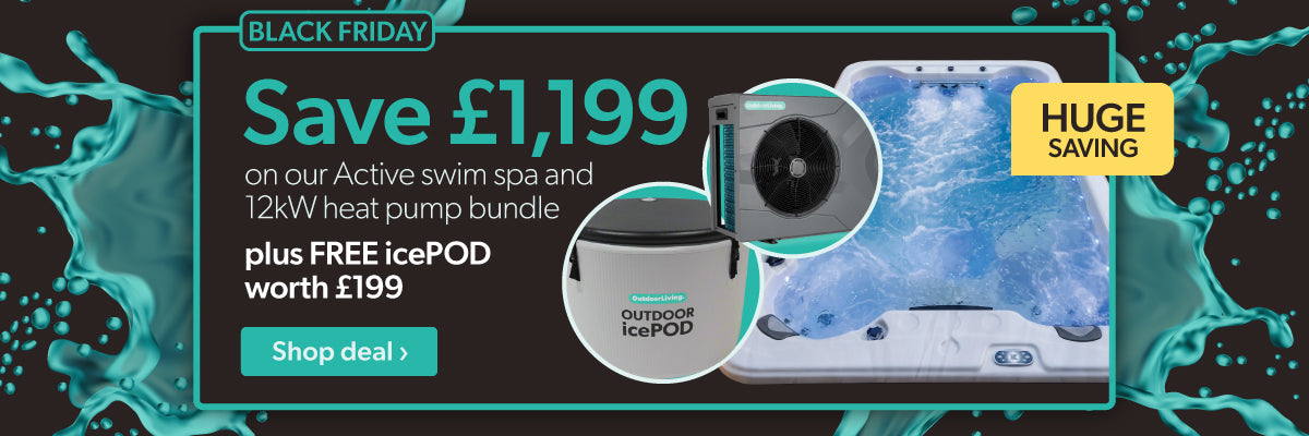Black Friday: save £1,199 on our Active swim spa and 12kW heat pump bundle, plus a free icePOD worth £199