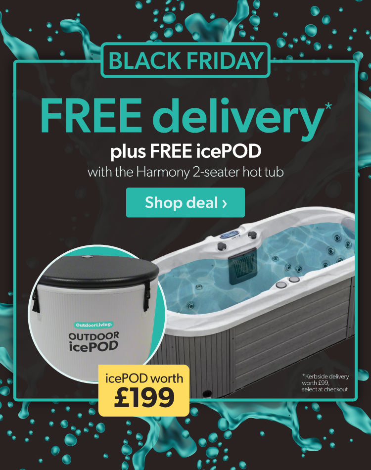 Black Friday: free delivery plus a free icePOD worth £199 with the Harmony 2-seater hot tub